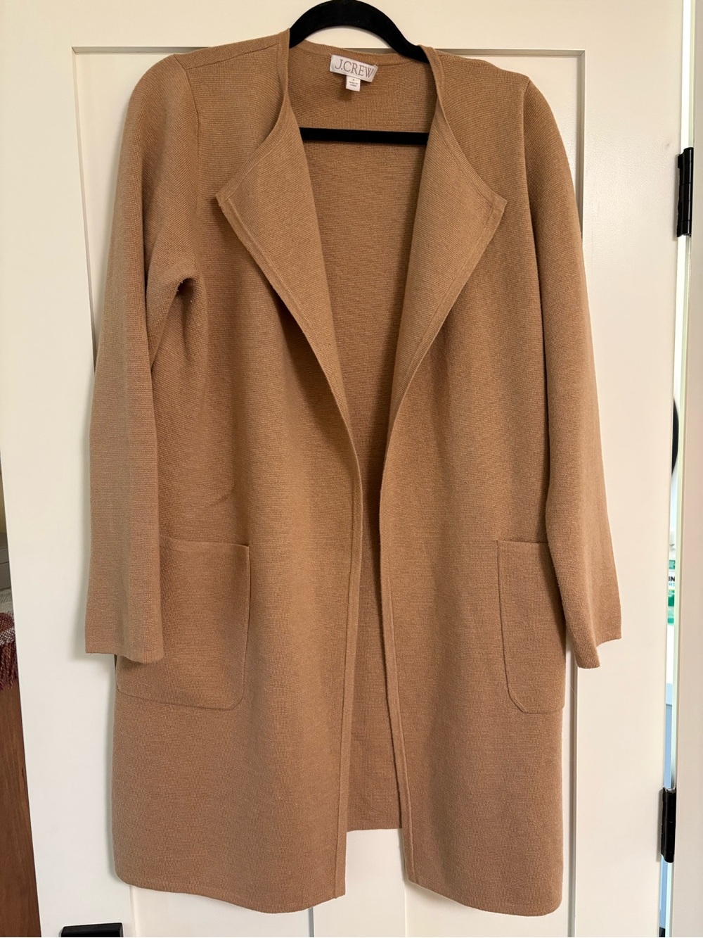 J. Crew Juliette Camel Open-Front Knit Cardigan - Picture 3 of 6